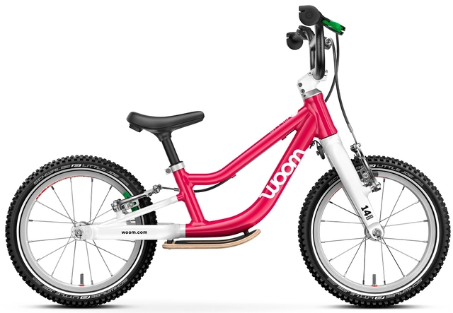 Woom Go 1 Plus 14" Hot Pink 4,45kg, 3-4,5 år, 95-110cm 