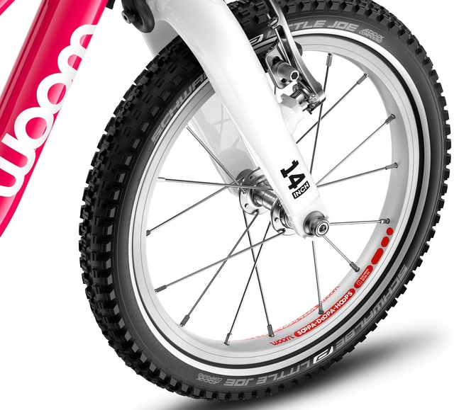 Woom Go 1 Plus 14" Hot Pink 4,45kg, 3-4,5 år, 95-110cm 