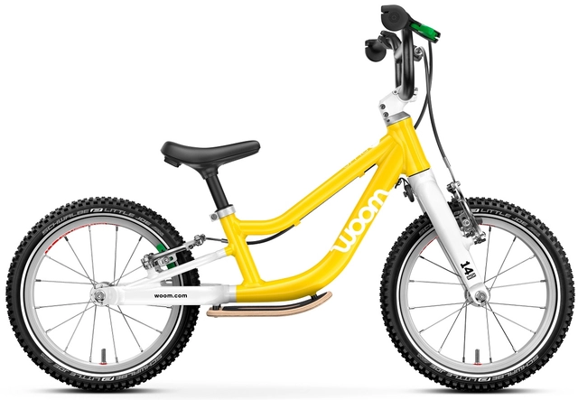 Woom Go 1 Plus 14" Yellow 4,45kg, 3-4,5 år, 95-110cm 