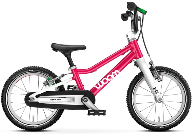 Woom Go 2 14" Hot Pink 5,3kg, 3-4,5 år, 95-110cm 