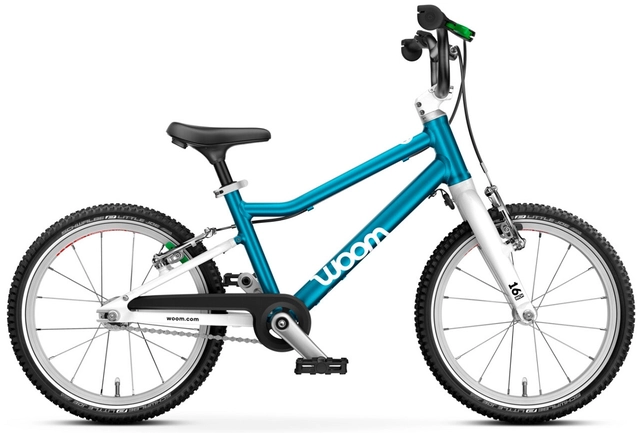 Woom Go 3 Automagic 16" Metallic Blue 6,1kg, 4-6 år, 105-120cm 