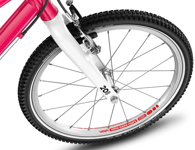 Woom Go 4 20" Hot Pink 7,8kg, 6-8 år, 115-130cm 