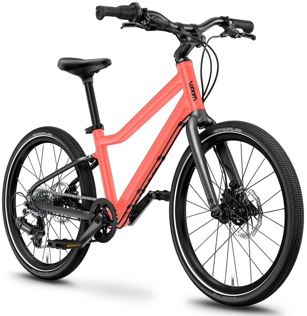 Woom Explore 4 20" Neon Coral 7,8kg, 6-8 år, 115-130cm 