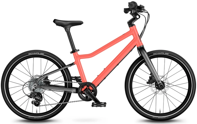 Woom Explore 4 20" Neon Coral 7,8kg, 6-8 år, 115-130cm 