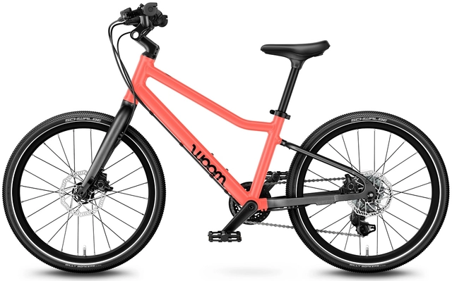 Woom Explore 4 20" Neon Coral 7,8kg, 6-8 år, 115-130cm 