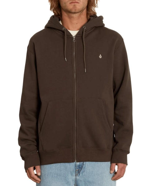 Volcom Sngl Stn Zip Fleece Dark Brown