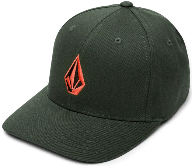 Volcom Full Stone Flexfit Hat Dark Forest - S/M 