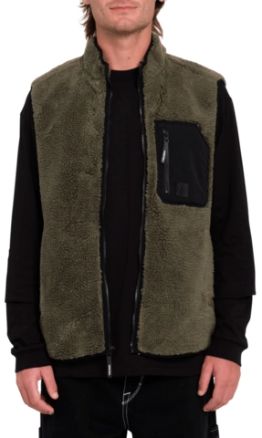 Volcom Muzzer Fuzzar Vest Wintermoss