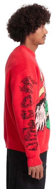 Volcom JJ Villard Sweater Lifeguard Red - L 
