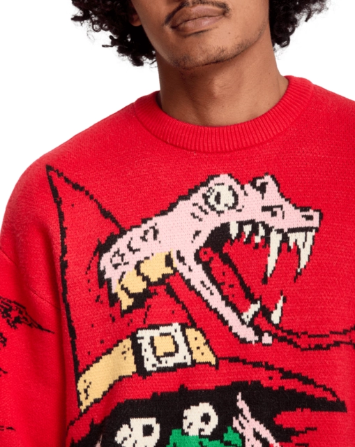 Volcom JJ Villard Sweater Lifeguard Red - L 