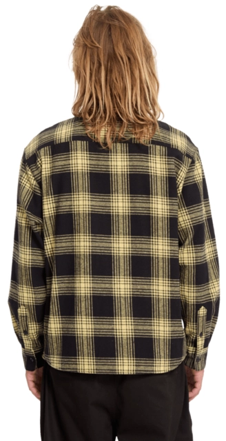 Volcom FA Ozzy Plaid LS Mustard - L 
