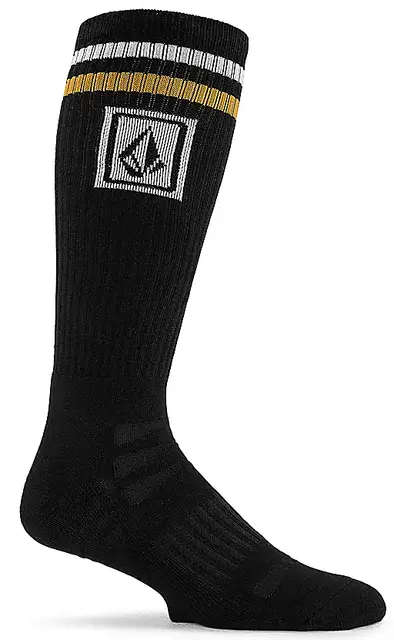 Volcom Ramp Stone Skate Sock Print Black - One Size 