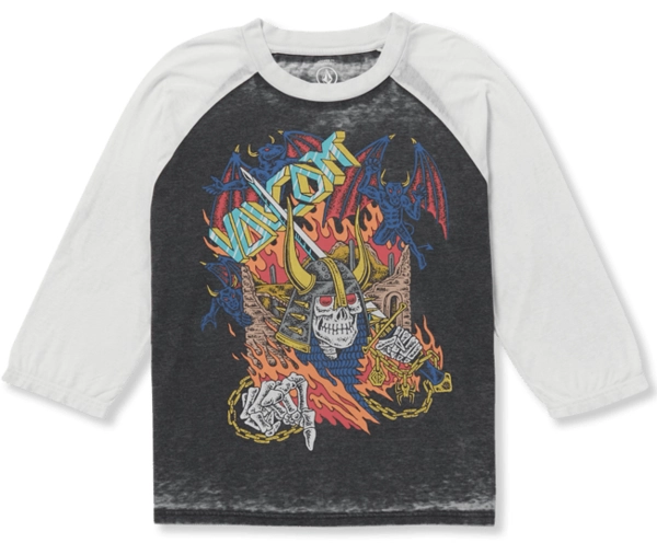 Volcom Skate Vitals Collin P Raglan Black