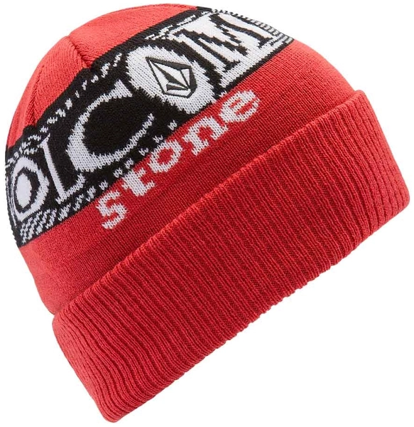 Volcom Lib Stone Legacy Beanie Ribbon Red - One Size