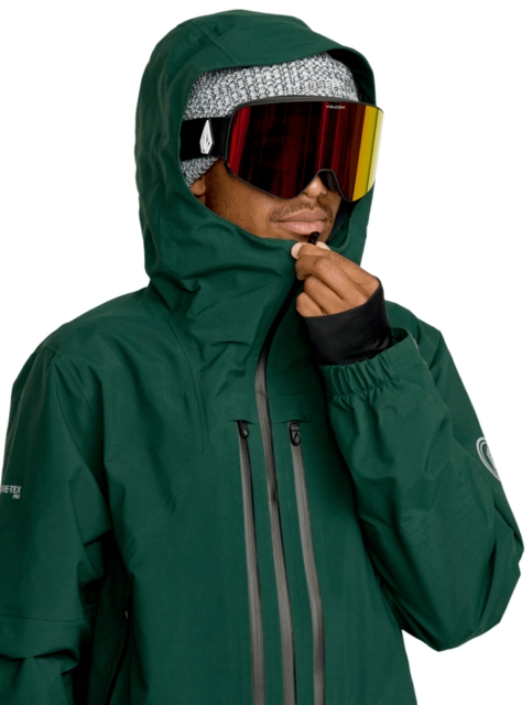 Volcom Anyox Guide Gore Pro Shell Jkt Black Green - M 