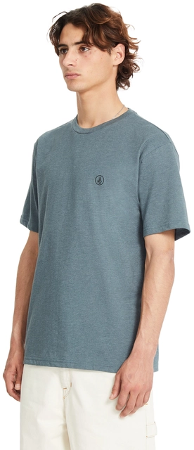 Volcom Circle Blanks Heathered SS Tee Dark Slate - M 