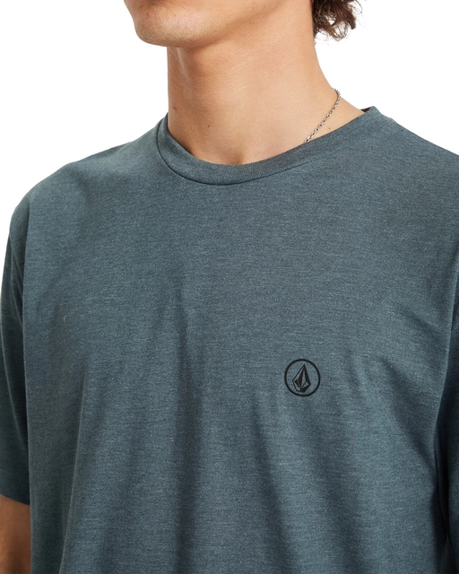 Volcom Circle Blanks Heathered SS Tee Dark Slate - M 