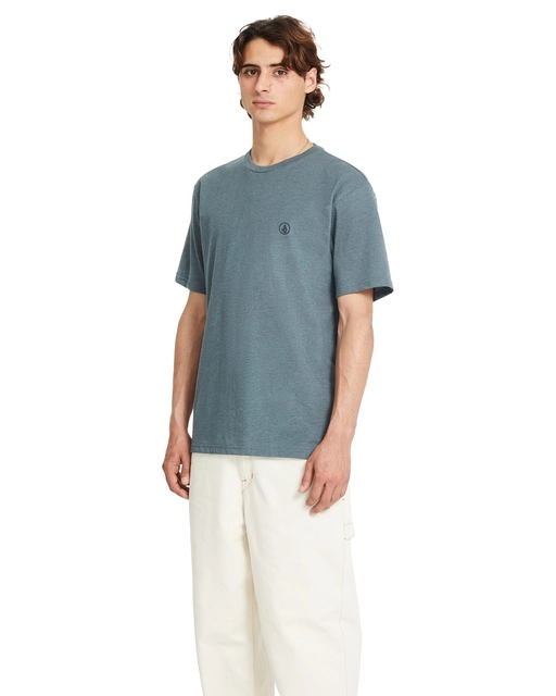 Volcom Circle Blanks Heathered SS Tee Dark Slate - M 