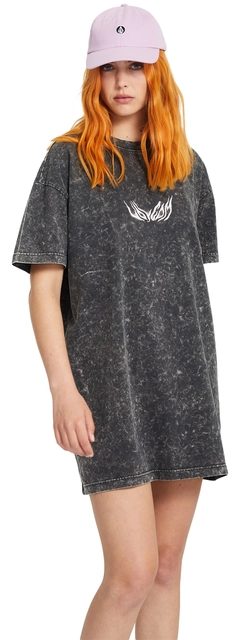 Volcom FA Alix Tee Dress Vintage Black - L 