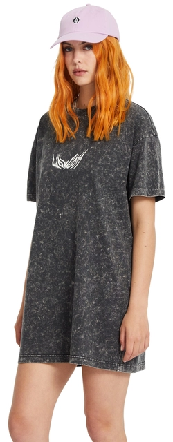 Volcom FA Alix Tee Dress Vintage Black - L 