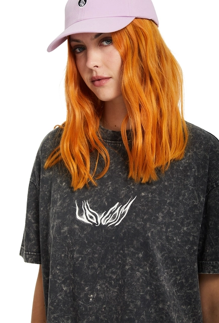Volcom FA Alix Tee Dress Vintage Black - L 