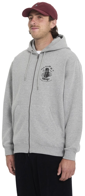 Volcom Catastrophy Zip Heather Grey - L 
