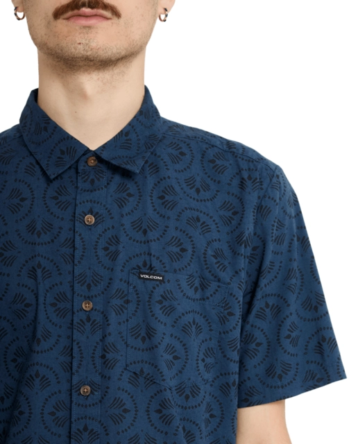 Volcom Scaler Stone Woven SS Midnight Blue - L 