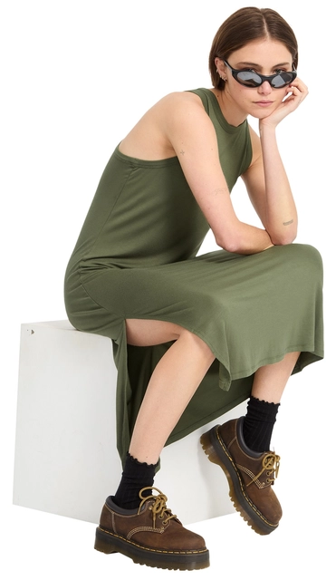 Volcom Stonelight Dress Bayleaf - S 