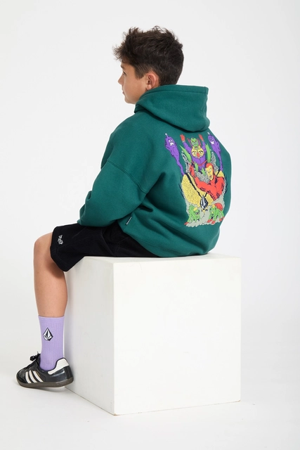 Volcom FA Ben Sanaire Pullover Rifle Green - L/12år 