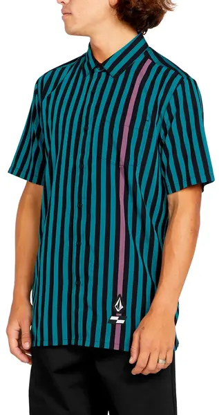 Volcom Schroff X Volcom Stripe SS Dusty Aqua